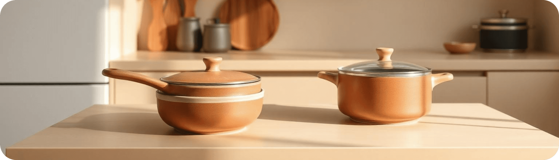 Neoflam cookware in a bright kitchen